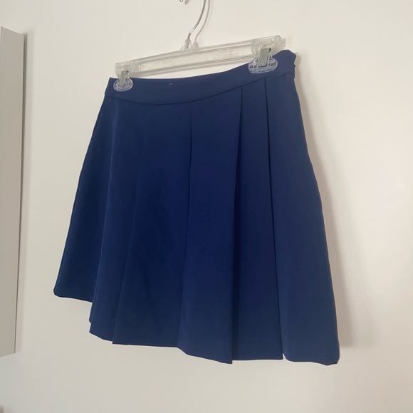 Forever 21 Navy Blue Box Pleat Mini Pleated Skirt Size XS - Picture 3 of 10